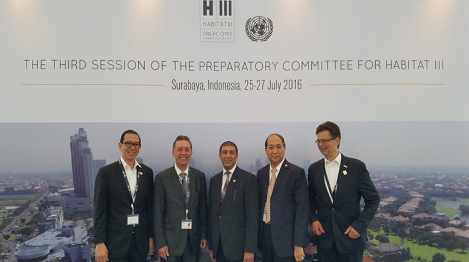 CHAIRMAN & CEO JUN DULALIA, PARTICIPATES IN THE UN HABITAT III PREPCOM3 IN SURABAYA, INDONESIA